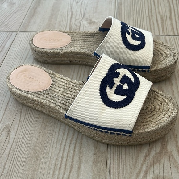Gucci espadrille slides - Picture 1 of 3